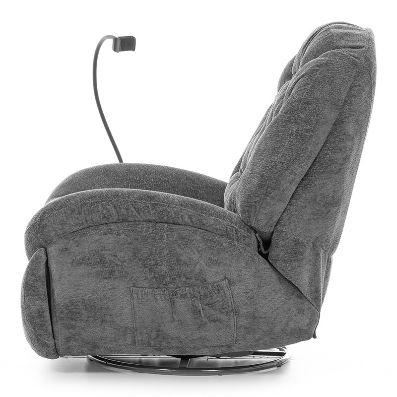 Fotoliu relaxant elegant TRENDY cu funcție de masaj și încălzire, antracit
