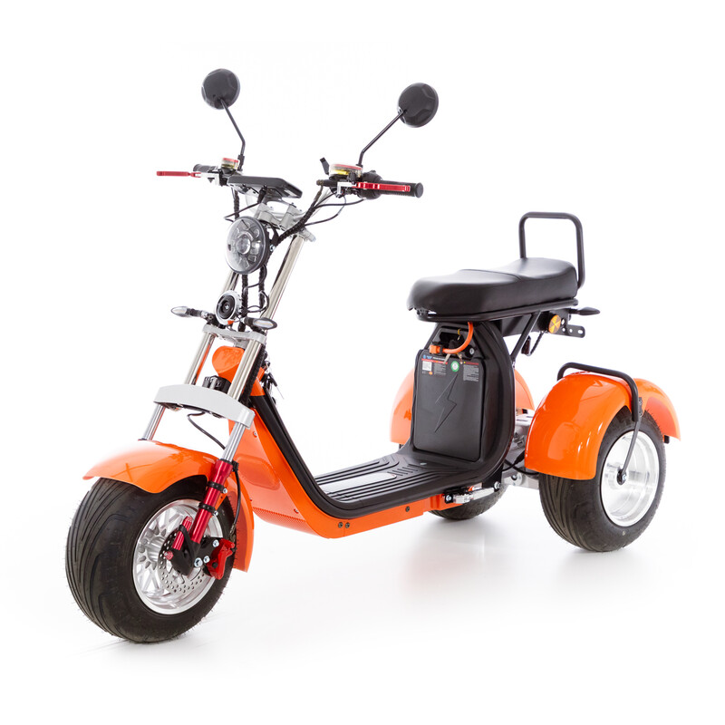 Chopper electric UNIZDRAV EasyRide, portocaliu