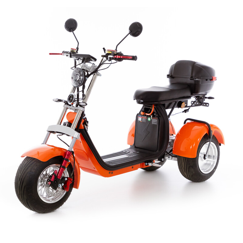 Chopper electric UNIZDRAV EasyRide, portocaliu