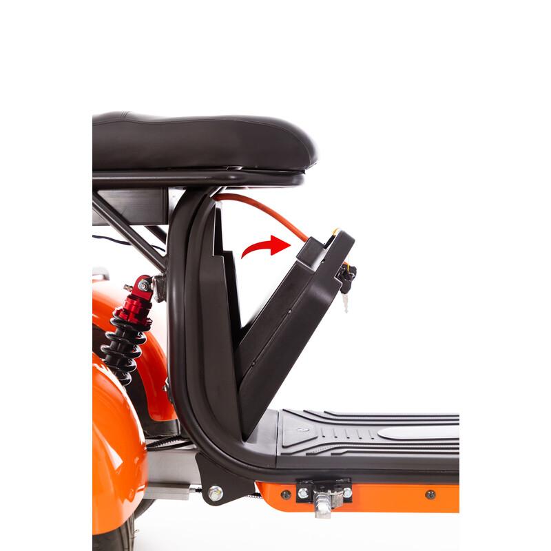 Chopper electric UNIZDRAV EasyRide, portocaliu